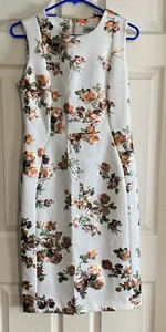 Shelby And Palmer Womens Metallic Floral Sleeveless Sheath Dress Sz 6 - Picture 1 of 9