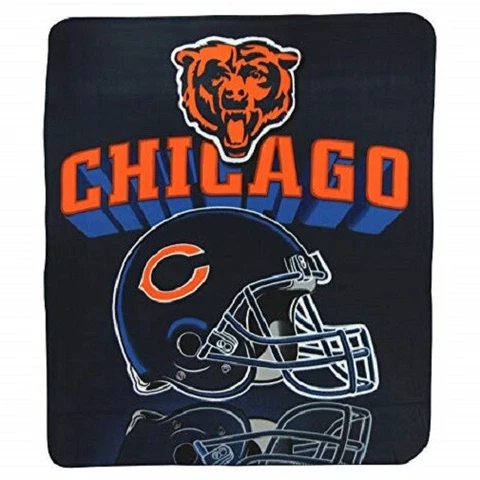 Chicago Bears NFL Northwest "Mirror" Fleece Throw Cover