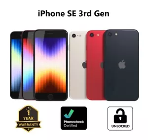 Apple iPhone SE 3rd Gen. - A2595 - 64GB| 128GB | 256GB - (Unlocked) Smartphone - Afbeelding 1 van 4