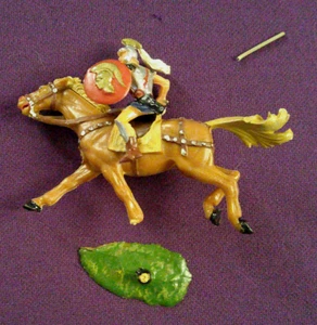 Elastolin Hausser Germany - Römer zu Pferd (60er Jahre) Vintage 40mm bemalte Figur - Bild 1 von 2