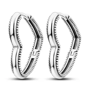 MULA Original Retro Herz Hoop Ohrringe für Frauen Schmuck Silber überzogen - Bild 1 von 6