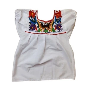 NWOT Girl's Floral Embroidered Central American Peasant Top Size 6-8 - Picture 1 of 5