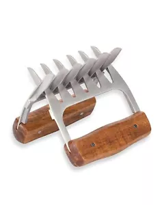 Premium 18/8 Stainless Steel Meat Shredder Claws with Wooden Claw - Picture 1 of 7