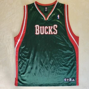 🏀Adidas Milwaukee Bucks NBA Jersey - Green with Red Accents -Blank - Size 56 🏀 - Picture 1 of 6