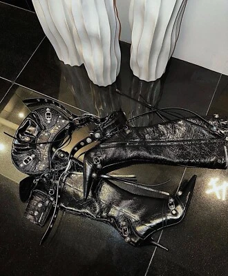 Balenciaga Cagole Denim Black 90mm Size EU 41 - Image 1 of 4