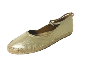 GIORGIO ARMANI LEATHER ESPADRILLE FLAT SHOES SZ 9, RETAIL $425 - Picture 1 of 8