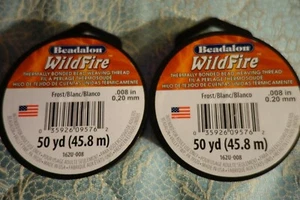 Beadalon Wildfire Bead Thread .008 Frost 162U-008   2 spools - Picture 1 of 1