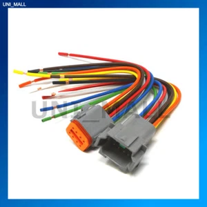 Deutsch DT 8-Pin Pigtail Kit, 16AWG Marine Boat RV Tinned Wire, 600V Made in USA - Picture 1 of 9