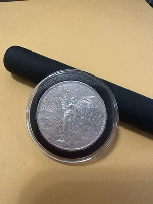1921 Mexico Silver 2 Pesos Winged Victory AU 24 Grams 0.9 Silver - Image 1 of 2