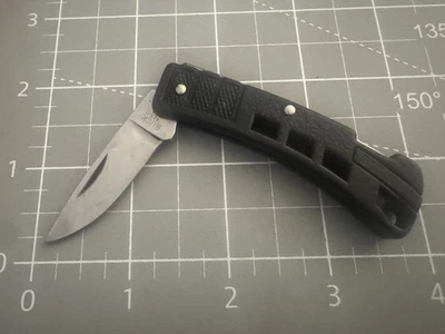 BUCK MiniBuck 425 Black Valox Handle LockBack Folder Knife 4.75" Open -1997 - Image 1 of 4