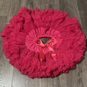 Girls Small Tutu Couture Pink Skirt Dress Up Costume - Picture 1 of 5