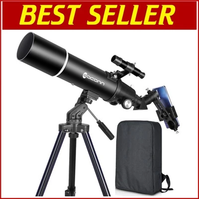 Compact 600mm Telescope for Astronomy with Carrying Bag - Fun for Kids & Adults - Image 1 of 4
