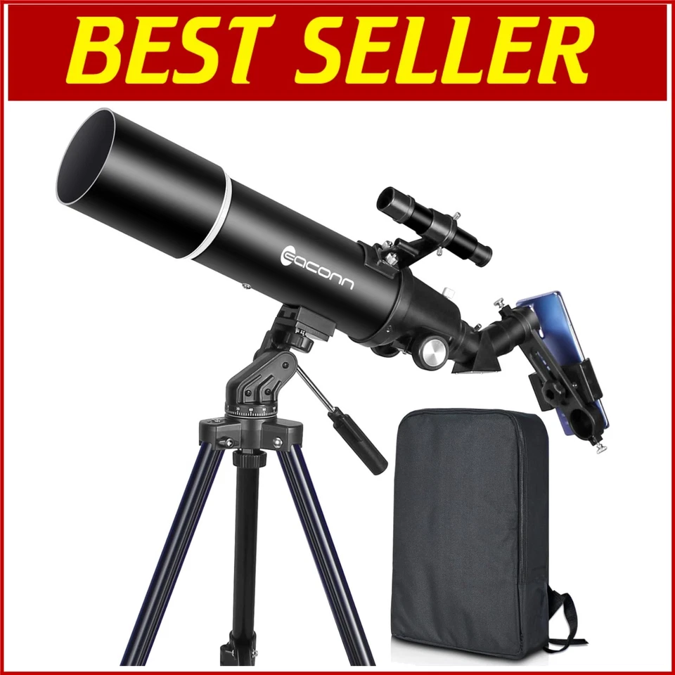Compact 600mm Telescope for Astronomy with Carrying Bag - Fun for Kids & Adults - Image 1 of 4