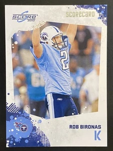 Tarjeta de puntuación de fútbol americano Rob Bironas 2010/499 Tennessee Titans #290 - Imagen 1 de 2