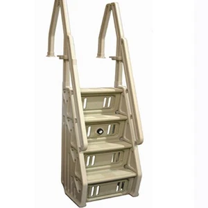 Vinyl Works Of Canada Deluxe 24 In. Taupe Above Ground Pool Ladder for Decks - Picture 1 of 5