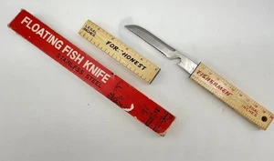 Cuchillo de pescado flotante vintage para pescador honesto y deshonesto con caja - Imagen 1 de 2