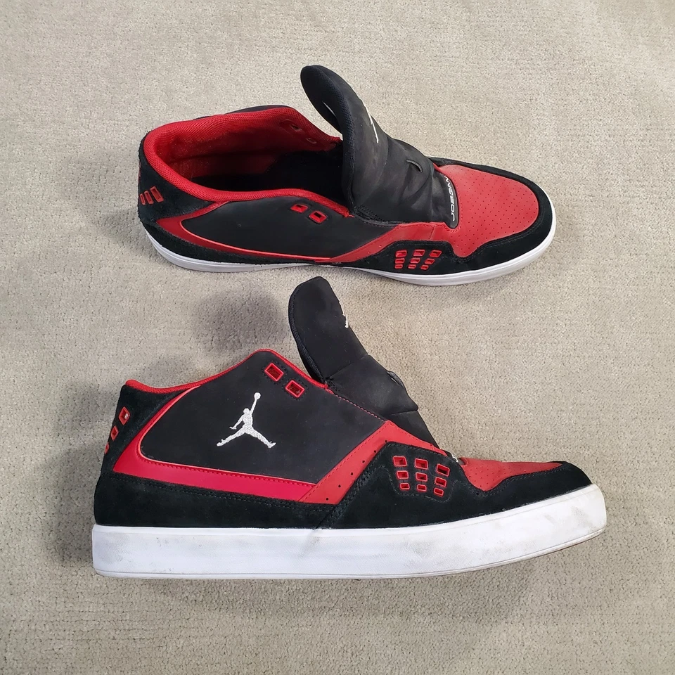 Nike Air Jordan Flight 23 Zapatos Clásicos Para Hombres 12 Negro Rojo Blanco Logo 510892 010 Foto 1 de 4