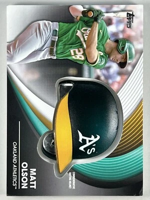 2022 Topps Series 2 Batting Helmet Commemorative Relics Matt Olson #BH-MO - Image 1 of 2