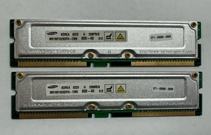 512MB =2x 256MB RAMBUS RIMM 800-40 NON-ECC FOR Dell Dimension 8100 8200 8250 - Picture 1 of 1