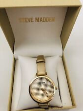 Steve Madden Gold Watch Metallic Face With Box 