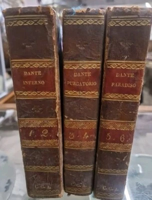 Libro Antico La Divina Commedia Di Dante Alighieri Dal P. Baldassarre 1828 - Immagine 1 di 4