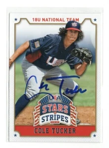 COLE TUCKER PITTSBURGH PIRATES 2015 STARS AND STRIPES IP/TTM AUTOGRAPH AUTO - Picture 1 of 1