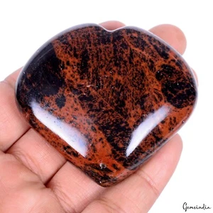 Gemas minerales curativas cabujón corazón obsidiana caoba natural sin tratar de 530 quilates - Imagen 1 de 5