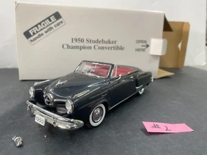 #2 DANBURY MINT 1950 STUDEBAKER CHAMPION CONVERTIBLE 1/24 CAR DIECAST W/BOX - Picture 1 of 9