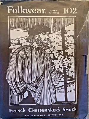 Folkwear vintage sewing pattern Cheesemakers Smock peasant Shirt 102 Victorian - Image 1 of 2