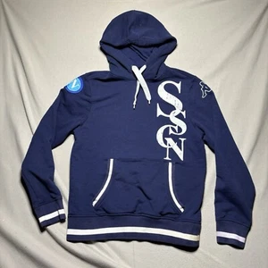 Napoli SSC Soccer Club Kappa Blue hoodie Sweatshirt Size Small - Picture 1 of 7