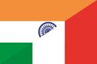 Aufkleber Indien - Italien Flagge Fahne 8 x 5 cm Autoaufkleber Sticker