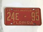Florida License Plate 1965 Saint Lucie 10-95