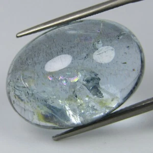 33.42Cts Genuine Unheated Earth Mined Aquamarine Oval Cabochon Brazil Gemstone! - Picture 1 of 5