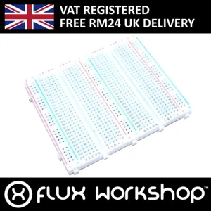 750 Point Solderless Breadboard Prototyping Arduino Dual Adhesive Flux Workshop - Picture 1 of 3
