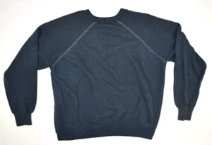 Vintage Raglan Sweatshirt Deep Blue Size M 80s Surge Fashion Cobain Special - Picture 1 of 10