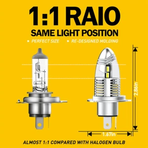AUXITO 9003 H4 LED Headlight Bulbs 360° High Low Lamps Super White CANBUS Q10 - Picture 1 of 13
