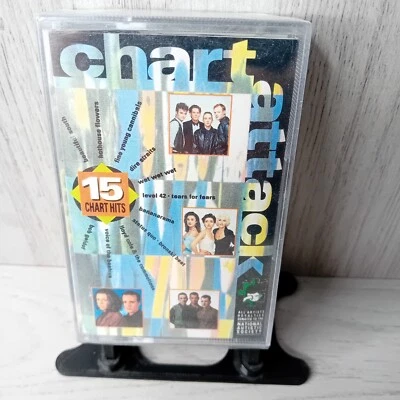 CHART ATTACK 15 CHART HITS CASSETTE TAPE ALBUM - NEW SEALED - RARE,,,,, - Image 1 of 4