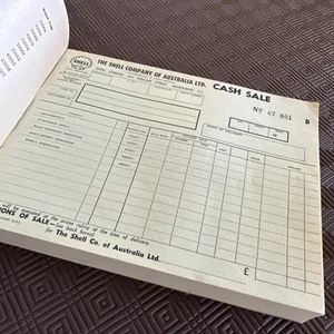 The Shell Company Australia Vintage 1960s Unused Invoice Book (100 pages) Melb - Picture 1 of 14