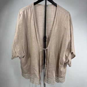 Lara Guidotti Damen italienisches Leinen Küste Pool Einheitsgröße Rouge Beige - Bild 1 von 11