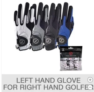 Zero Friction Mens Golf Glove Multicolor Right-Handed 4-PK Compression One Size - Picture 1 of 3