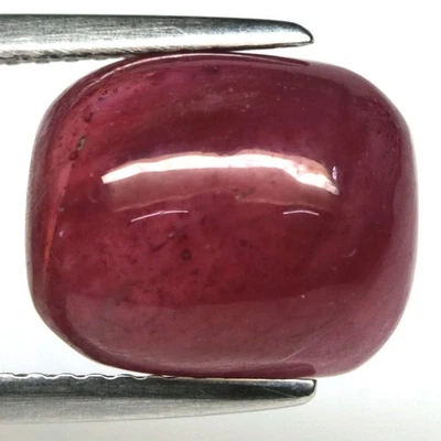 7.49 CT. Heated Red Ruby Madagascar Cushion Cabochon 9 x 11 mm. - Image 1 of 4