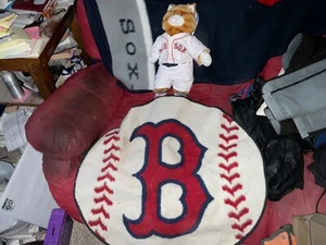 Red Sox rug & stuffed animal. - Picture 1 of 5