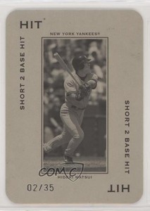 2005 Donruss Throwback Threads Polo Grounds Hit Short 2 Base /35 Hideki Matsui