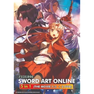 DVD Anime Sword Art Online 5 IN 1 (The Movie 1-3 + 2 OVA) Dual Audio English Dub - Imagen 1 de 3