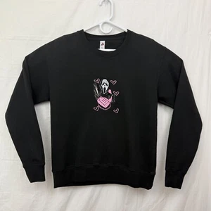 Scream Ghostface Telephone Hearts Crew Neck Sweatshirt Unisex S schwarz pink - Bild 1 von 6