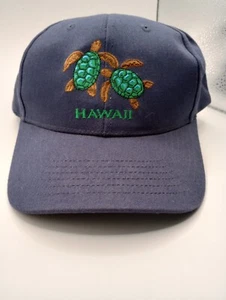Ropa de surf clásicos hawaianos sombrero gorra azul marino talla única Tortugas bordadas de algodón - Imagen 1 de 11