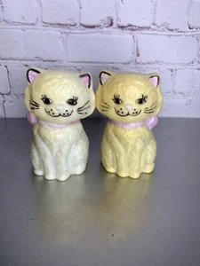 Salero y pimentero vintage de plástico celuloide para gatito - Imagen 1 de 6