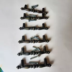 Vintage Brass Bar Drawer Pulls 4.25 Inch LOT Of 6 - Picture 1 of 8