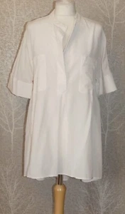 CAMISA TÚNICA JOSEPH PARIS "NOVA" SEDA CREPE DE CHINA MARFIL OVERSIZE 38 / UK 10 - Imagen 1 de 8