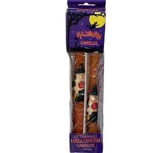 Hexe Spitzkerzen 2er Set Halloween Deko 10" verpackt Horror - Bild 1 von 7